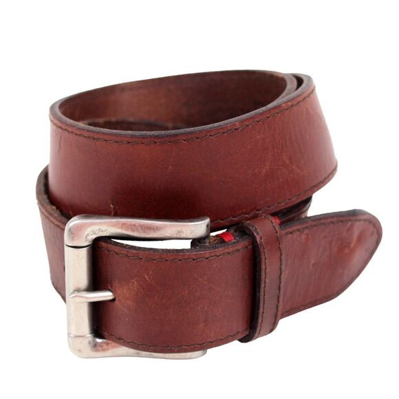 Lucky Brand TAN BROWN GENUINE LEATHER 1.5"Wd CASUAL DRESS MEN'S BELT Sz 32 (A99 - Picture 1 of 15
